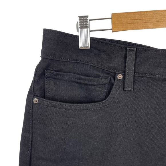 Levi's 711 Black Skinny Ankle Crop Ruffle Flare Hem Stretch Jeans Size 33 - Picture 5 of 16